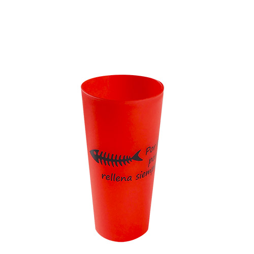 Vaso event line PP personalizable 400ml rojo - Event line - Papel Plast Pack S.L